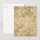 Alphonse Mucha Peonies Peony Rozen Fawn 1897 Briefkaart (Voorkant / Achterkant)