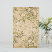Alphonse Mucha Peonies Peony Rozen Fawn 1897 Briefpapier (Staand voorkant)