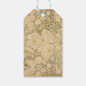 Alphonse Mucha Peonies Peony Rozen Fawn 1897 Cadeaulabel (Achterkant)