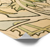 Alphonse Mucha Peonies Peony Rozen Fawn 1897 Poster (Hoek)