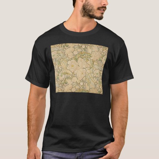 Alphonse Mucha Peonies Peony Rozen Fawn 1897 T-shirt (Voorkant)