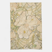 Alphonse Mucha Peonies Peony Rozen Fawn 1897 Theedoek (Verticaal)