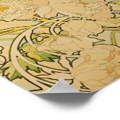 Alphonse Mucha - Peonies Poster (Hoek)