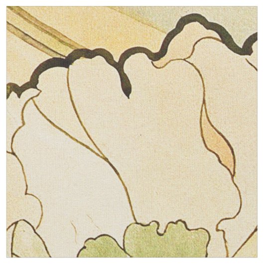 Alphonse Mucha - Peonies Stof (Close Up)
