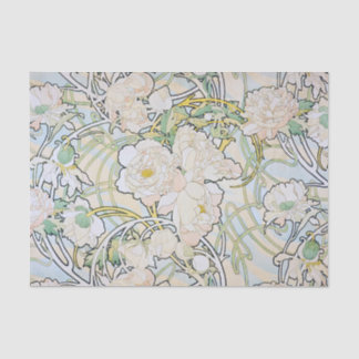 Alphonse Mucha Peonies Tissuepapier