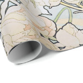 Alphonse Mucha Pioenrozen Cadeaupapier (Rol Hoek)