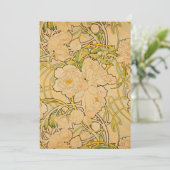 Alphonse Mucha - Pioenrozen Kaart (Staand voorkant)