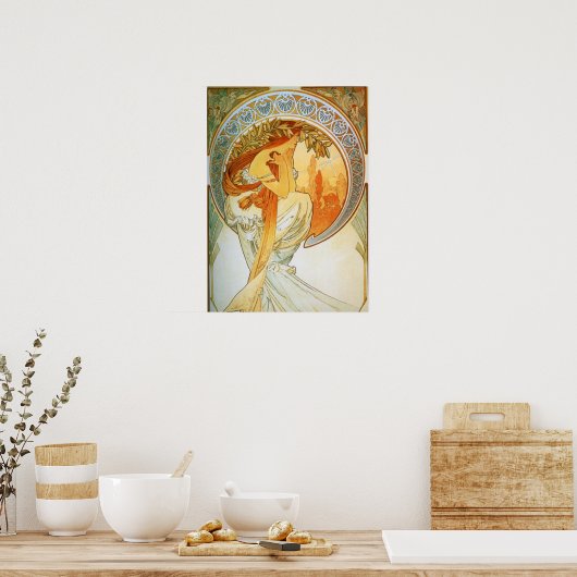 Alphonse Mucha - Poetry Poster (Keuken)