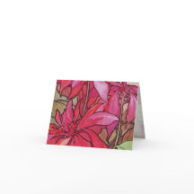 Alphonse Mucha Poinsettias-kerstkaartjes