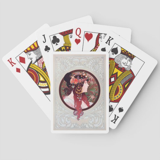 Alphonse Mucha Pokerkaarten (Achterkant)