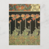 Alphonse Mucha  Popular Art Nouveau Poppies Briefkaart (Voorkant)