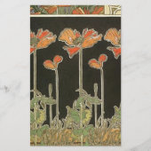 Alphonse Mucha  Popular Art Nouveau Poppies Briefpapier (Voorkant)