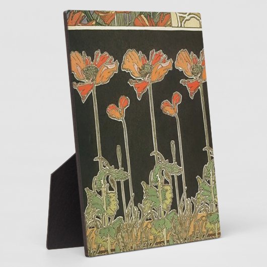 Alphonse Mucha  Popular Art Nouveau Poppies Fotoplaat (Zijkant)