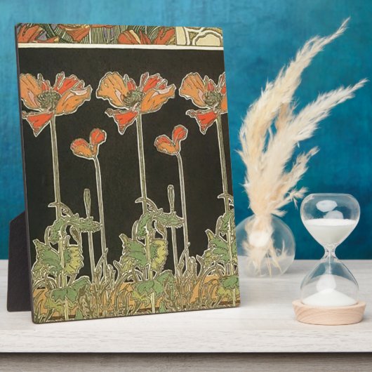 Alphonse Mucha  Popular Art Nouveau Poppies Fotoplaat (Zijkant)