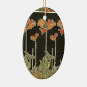 Alphonse Mucha Popular Art Nouveau Poppies Keramisch Ornament (Rechts)