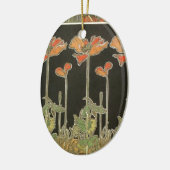Alphonse Mucha Popular Art Nouveau Poppies Keramisch Ornament (Links)