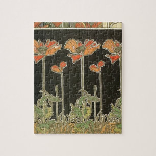 Alphonse Mucha  Popular Art Nouveau Poppies Legpuzzel