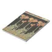 Alphonse Mucha Popular Art Nouveau Poppies Notitieblok (Linkerzijde)
