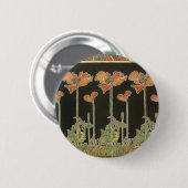 Alphonse Mucha  Popular Art Nouveau Poppies Ronde Button 5,7 Cm (Voorkant /achterkant)