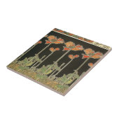 Alphonse Mucha Popular Art Nouveau Poppies Tegeltje (Zijkant)