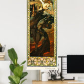 Alphonse Mucha Poster (Thuiskantoor)