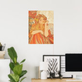Alphonse Mucha Poster (Thuiskantoor)