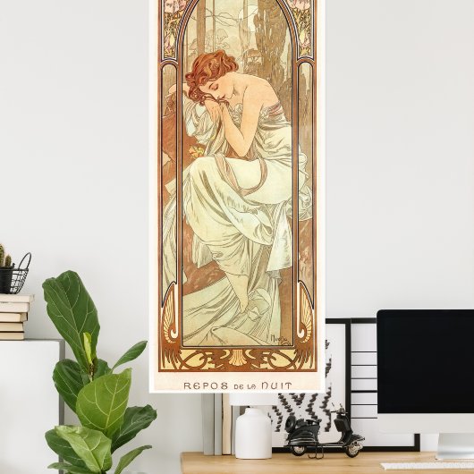 Alphonse Mucha Poster (Thuiskantoor)