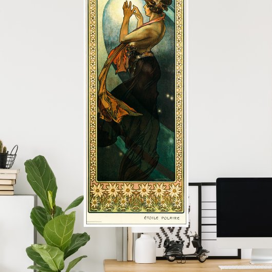 Alphonse Mucha Poster (Thuiskantoor)