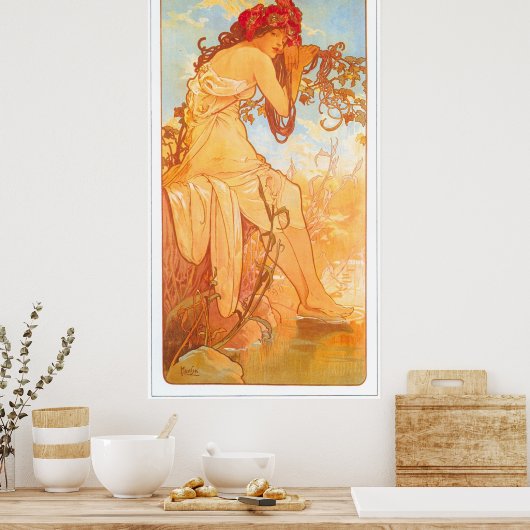 Alphonse Mucha Poster (Keuken)