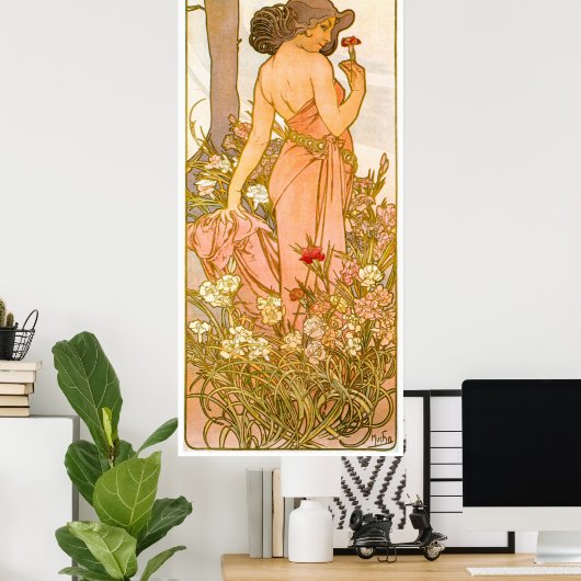 Alphonse Mucha Poster (Thuiskantoor)