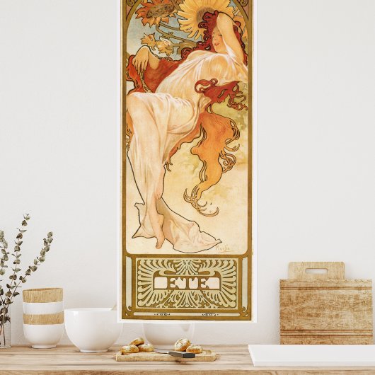 Alphonse Mucha Poster (Keuken)
