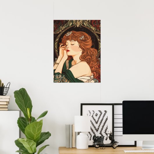 Alphonse Mucha Poster (Thuiskantoor)