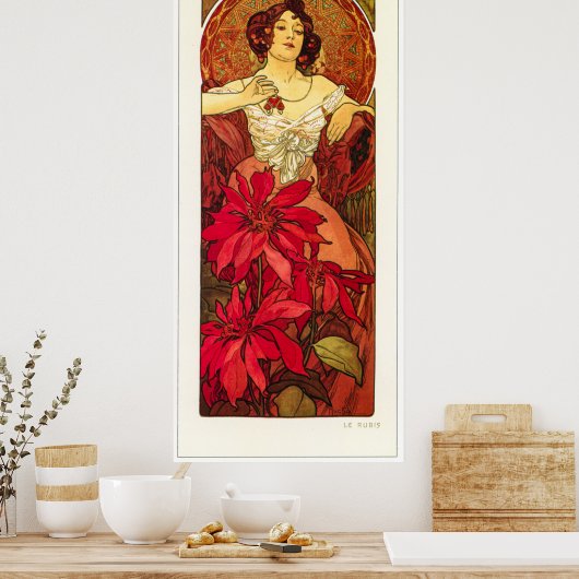 Alphonse Mucha Poster (Keuken)