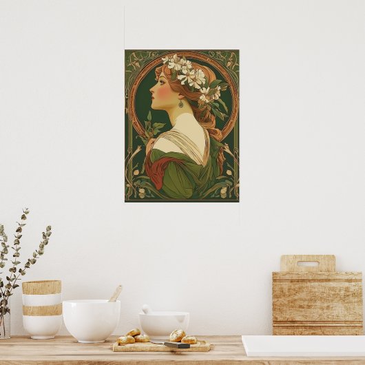 Alphonse Mucha Poster (Keuken)