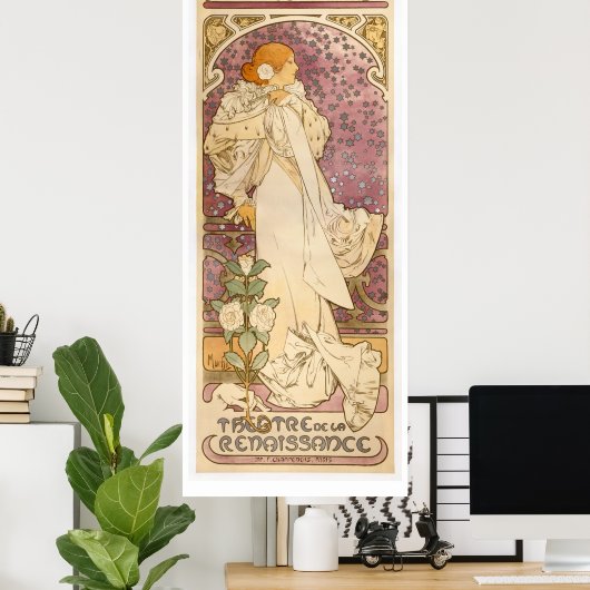 Alphonse Mucha Poster (Thuiskantoor)