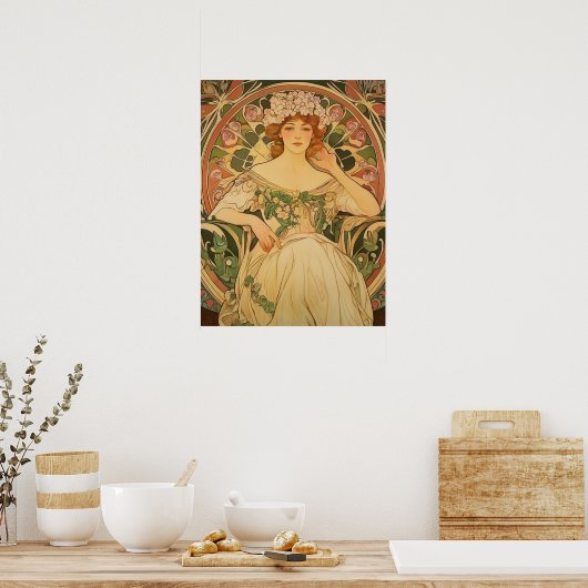 Alphonse Mucha Poster (Keuken)