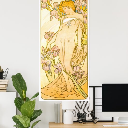 Alphonse Mucha Poster (Thuiskantoor)