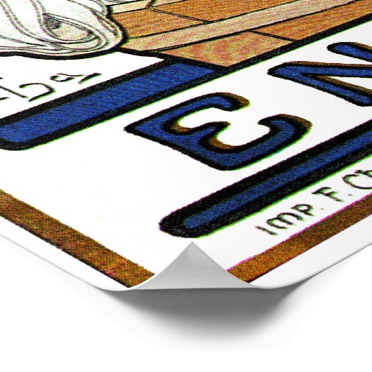 Alphonse Mucha Poster: Art Nouveau - Bleu Deschamp Poster (Hoek)