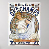 Alphonse Mucha Poster: Art Nouveau - Bleu Deschamp Poster (Voorkant)