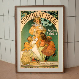 Alphonse Mucha poster chocolade muur decor
