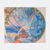 Alphonse Mucha Poster voor Sokol (1926) Fleece Deken (Voorkant (Horizontaal))