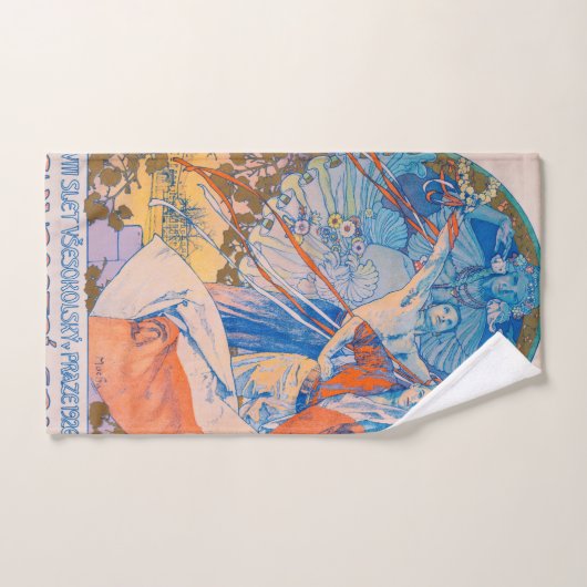 Alphonse Mucha Poster voor Sokol (1926) Handdoek (Handdoek)