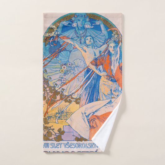 Alphonse Mucha Poster voor Sokol (1926) Handdoek (Handdoek)