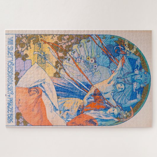 Alphonse Mucha Poster voor Sokol (1926) Legpuzzel (Horizontaal)