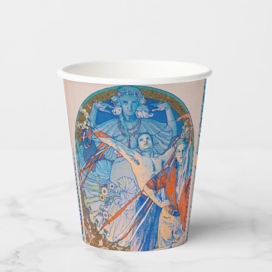 Alphonse Mucha Poster voor Sokol (1926) Papieren Bekers (Voorkant)