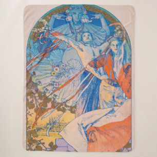 Alphonse Mucha Poster voor Sokol (1926) Sherpa Deken