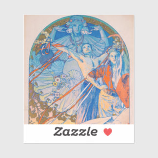 Alphonse Mucha Poster voor Sokol (1926) Sticker