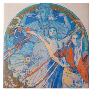 Alphonse Mucha Poster voor Sokol (1926) Tegeltje