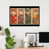 Alphonse Mucha Precious Stones Poster (Thuiskantoor)