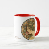 Alphonse Mucha Primrose CC0107 Art Nouveau Mok (Voorkant rechts)